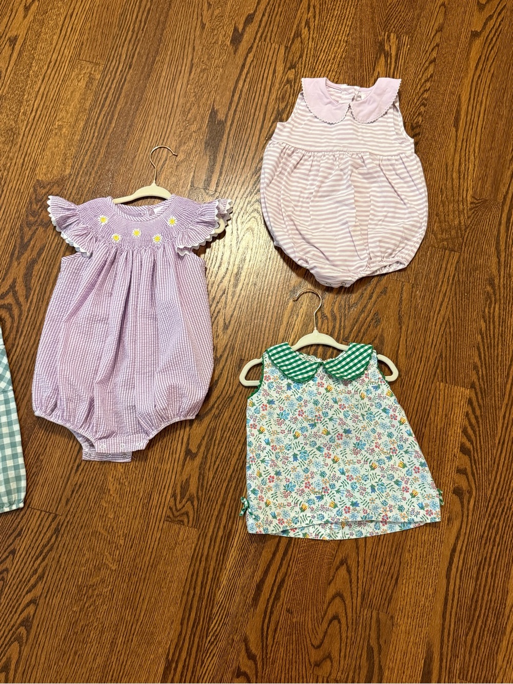 Stitchy Fish Smocked bubble, pima cotton bodysuit little english gingham top